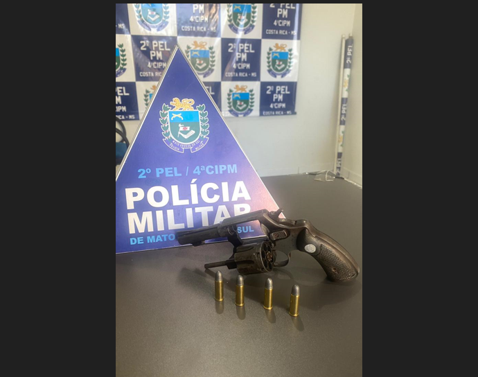 Imagem de compartilhamento para o artigo Idoso de 80 anos é preso com revólver dentro de carro em Costa Rica da MS Todo dia